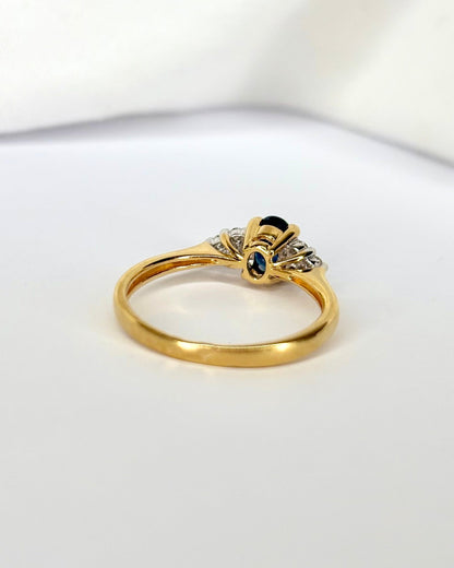 Bague Trilogie Saphir &amp; Diamants "Lya" - Elliade Paris