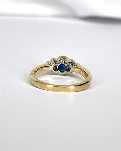 Bague Trilogie Saphir &amp; Diamants "Tiphaine" - Elliade Paris