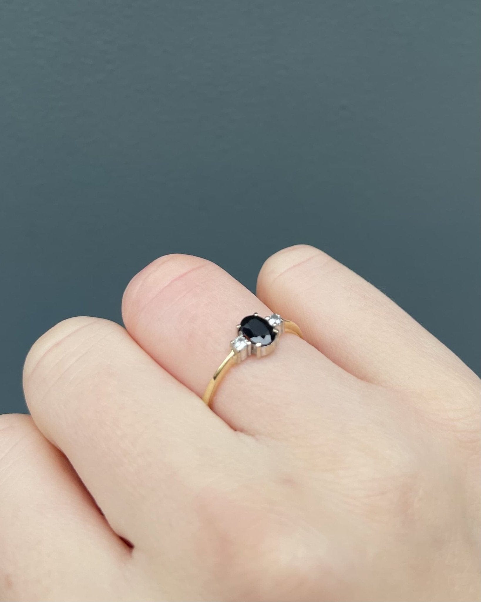 Bague Trilogie Saphir &amp; Diamants "Zayna" - Elliade Paris