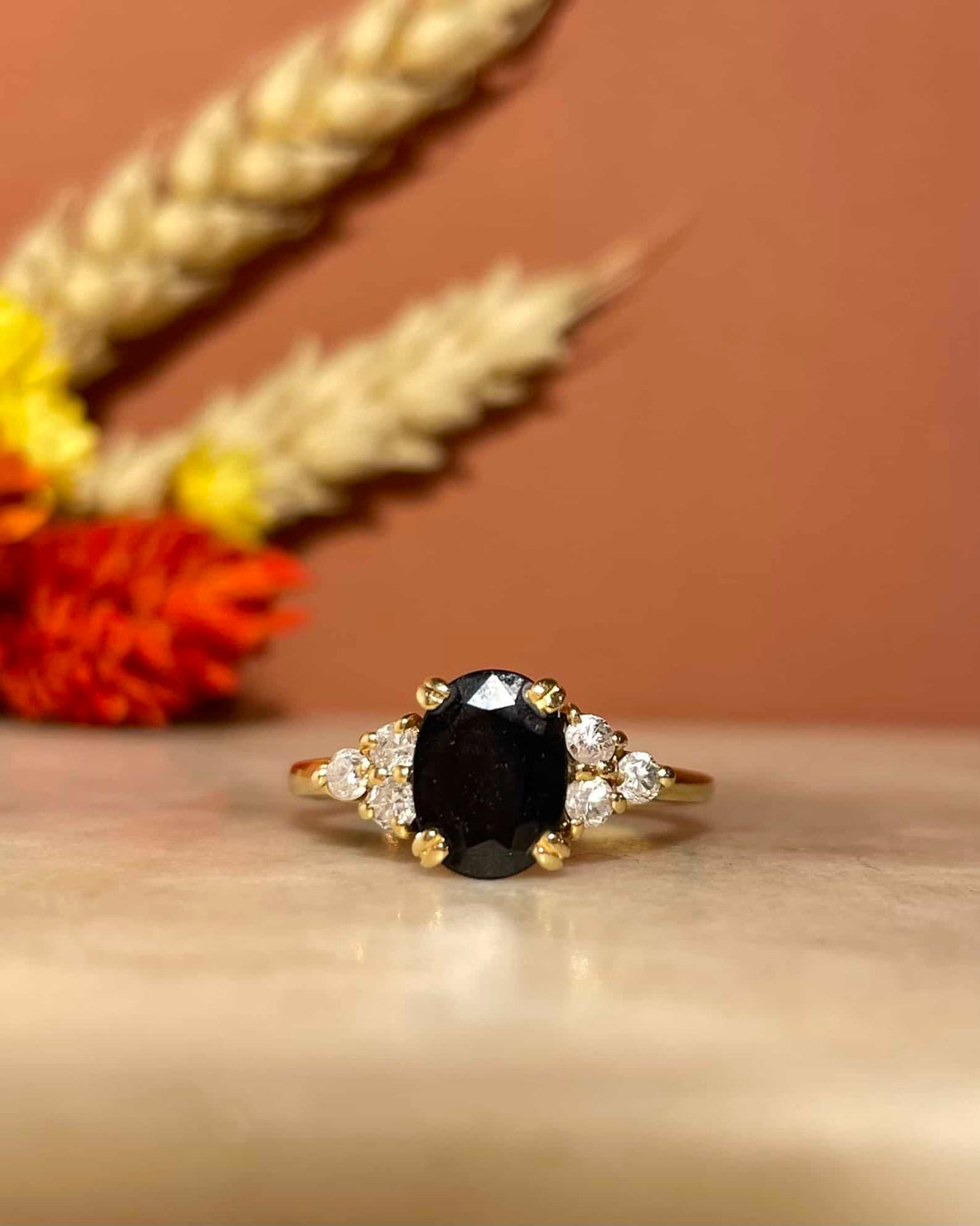 Bague Trilogie Saphir 1.65 carat &amp; Diamants &quot;Halana&quot;