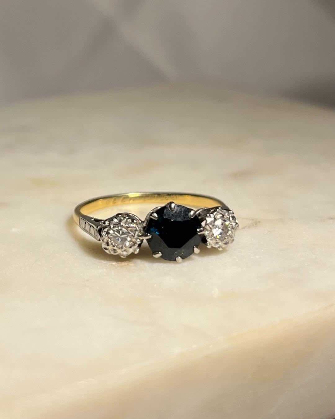Bague Trilogie Saphir et Diamants "Leslie" - Elliade Paris