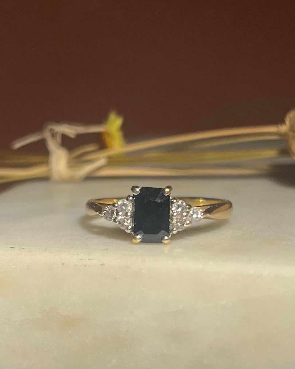 "Paloma" Sapphire and Diamond Trilogy Ring