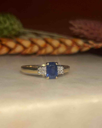 Bague Trilogie Saphir et Diamants &quot;Piat&quot; - Elliade Paris