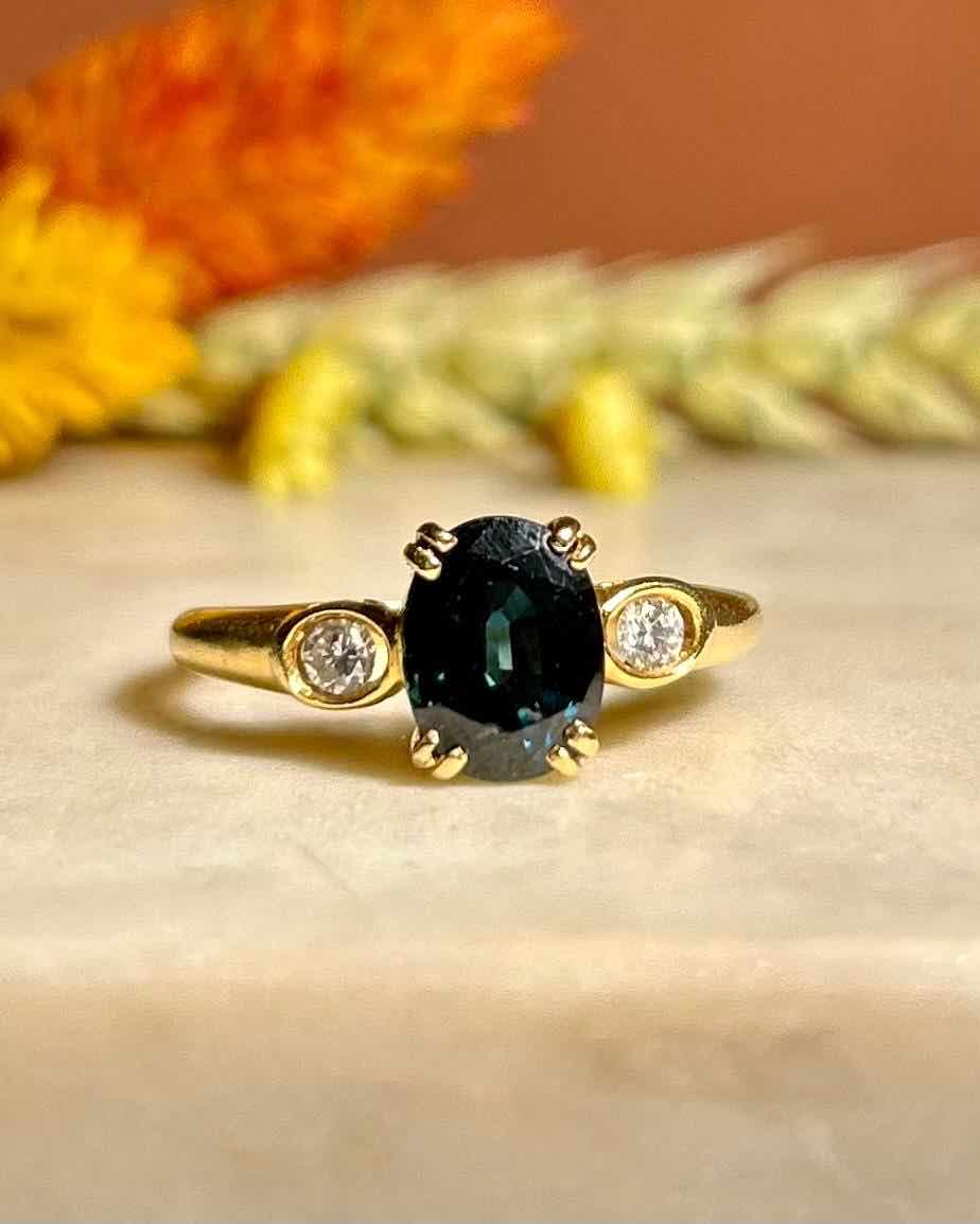 Bague Trilogie Saphir et Diamants "Talia" - Elliade Paris