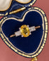 Bague Trilogie Saphir Jaune 0.83 carat & Diamants "Helene" - Elliade Paris