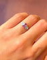 Bague Trilogie Saphir Rose 0.99 carat & Diamants 0.30 carat "Rosalia" - Elliade Paris