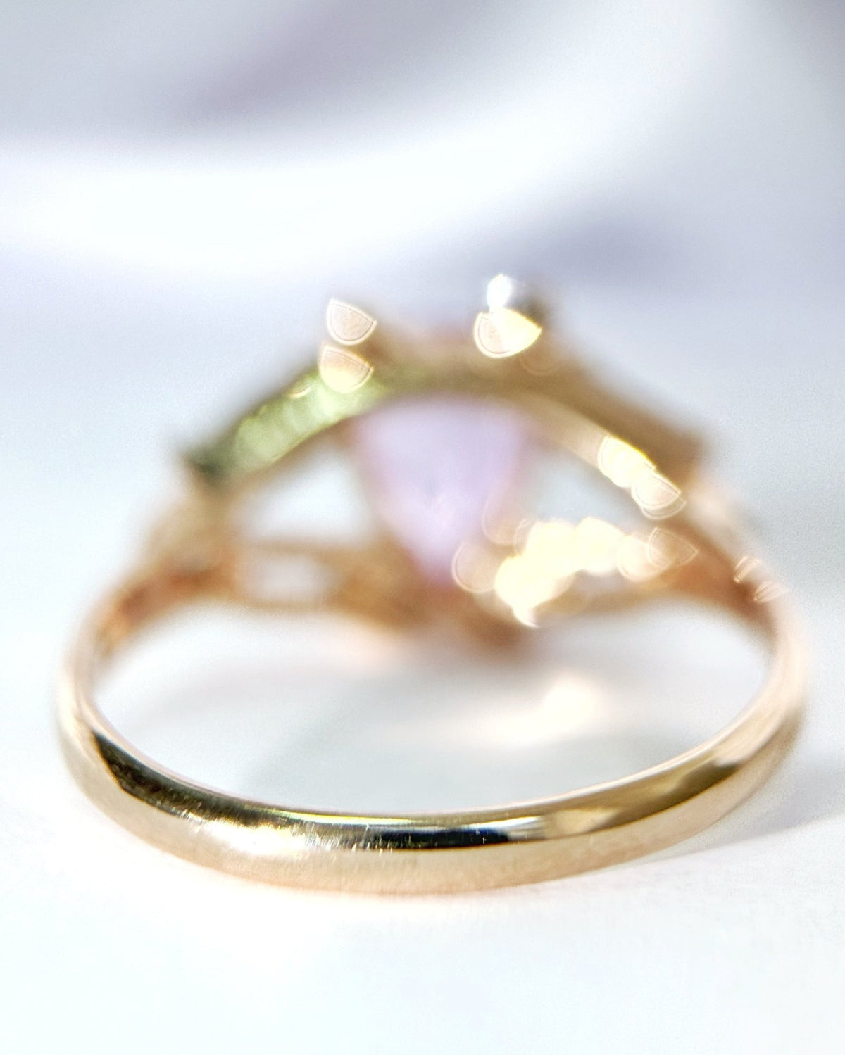 Bague Trilogie Saphir Rose &amp; Diamants "Berthe" - Elliade Paris