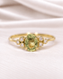 Bague Trilogie Saphir Vert 1 carat & Diamants "Nérine" - Elliade Paris