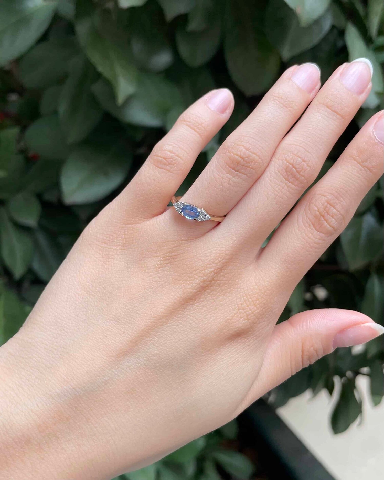 Bague Trilogie Saphir &amp; Diamants &quot;Gaelle&quot;