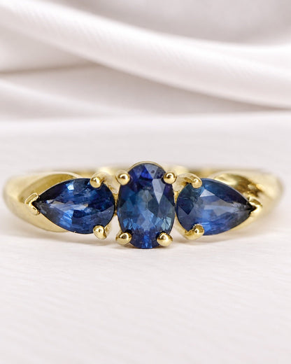 Bague Trilogie Saphirs 2.15 carats "Floriane" - Elliade Paris