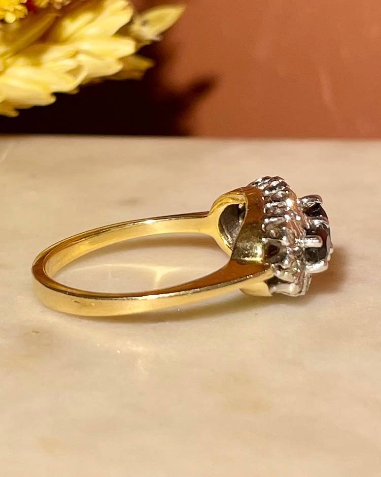 Bague Trilogie Saphirs &amp; Diamants "Tara" - Elliade Paris