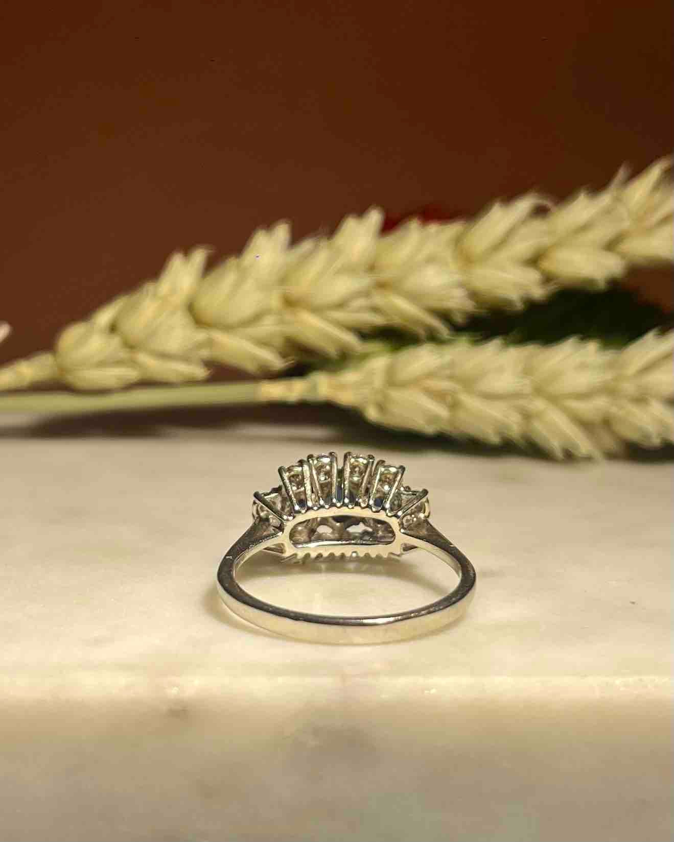 Bague Trilogie Saphirs et Diamants "Juliane" - Elliade Paris