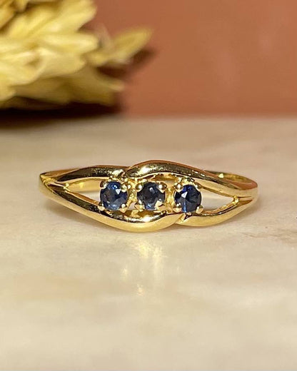 Bague Trilogie Saphirs &quot;Jiliane&quot; - Elliade Paris
