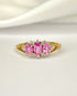 Bague Trilogie Saphirs Roses 0.74 carat & Diamants "Meryl" - Elliade Paris
