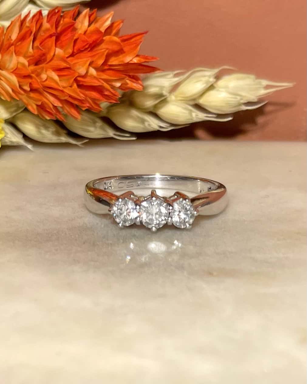 Bague Trilogie Diamants 0.40 carat &quot;Eunji&quot;