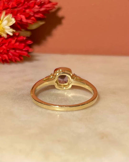 Bague Trilogie Spinelle &amp; Diamants &quot;Silvienne&quot; - Elliade Paris