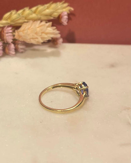 Bague Trilogie Tanzanite 0.86 carat &amp; Diamants &quot;Tonia&quot; - Elliade Paris