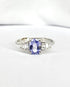 Bague Trilogie Tanzanite 0.90 carat & Diamants "Sandra" - Elliade Paris