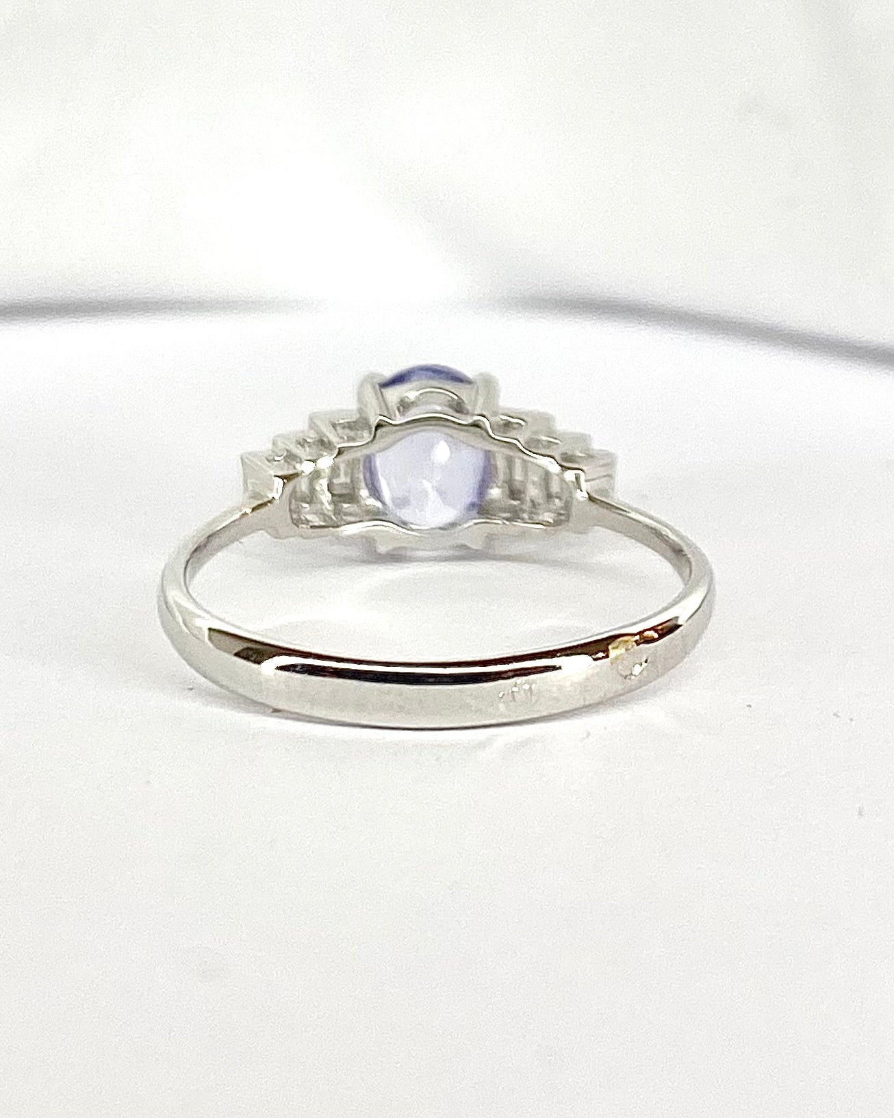 Bague Trilogie Tanzanite 0.90 carat &amp; Diamants "Sandra" - Elliade Paris