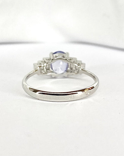 Bague Trilogie Tanzanite 0.90 carat &amp; Diamants "Sandra" - Elliade Paris