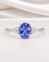 Bague Trilogie Tanzanite 1 carat & Diamants "Olympe" - Elliade Paris
