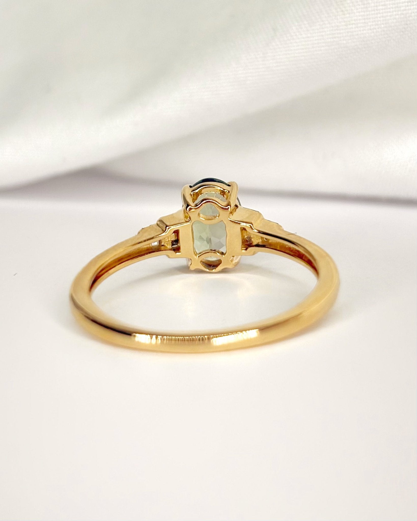 Bague Trilogie Tanzanite 1.15 carat &amp; Diamants "Angelina" - Elliade Paris