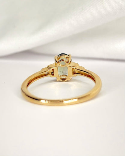 Bague Trilogie Tanzanite 1.15 carat &amp; Diamants "Angelina" - Elliade Paris