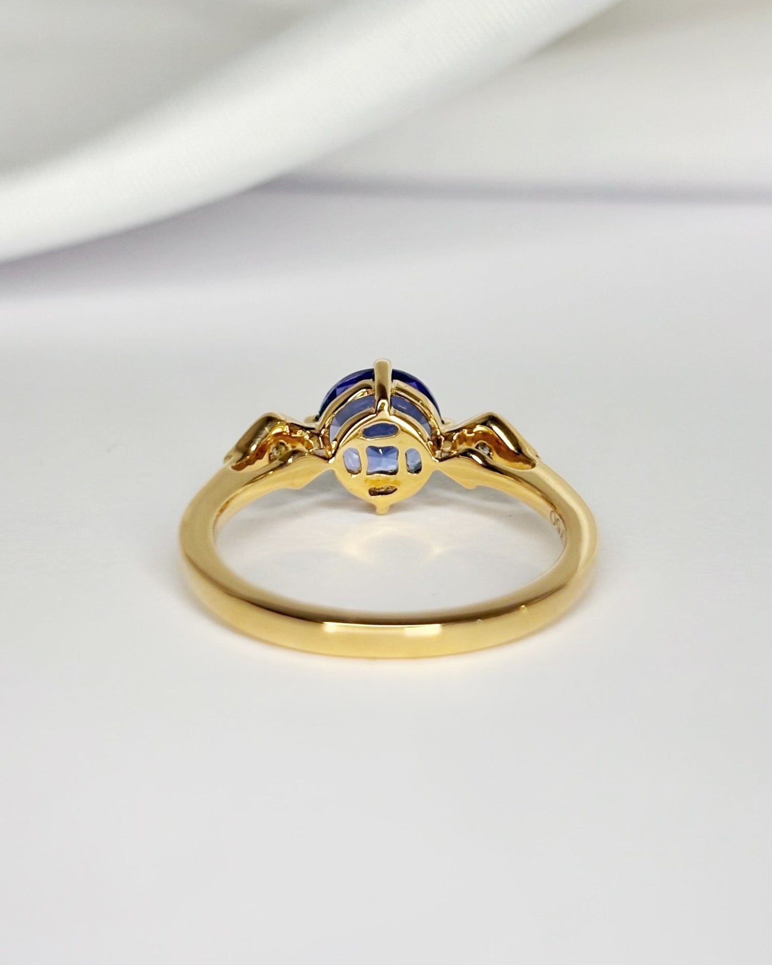 Bague Trilogie Tanzanite 1.17 carat &amp; Diamants "Lavigna" - Elliade Paris