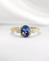Bague Trilogie Tanzanite 1.28 carat & Diamants "Awa" - Elliade Paris