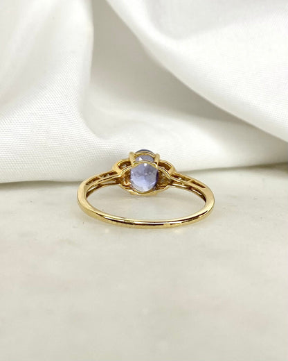 Bague Trilogie Tanzanite 1.34 carat &amp; Diamants &quot;Shana&quot; - Elliade Paris