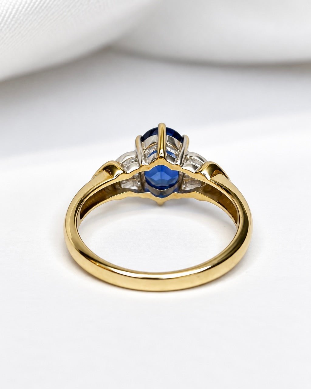 Bague Trilogie Tanzanite 1.50 carat &amp; Diamants "Ambre" - Elliade Paris