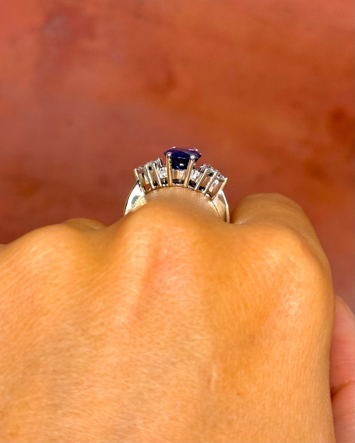 Bague Trilogie Tanzanite 2.50 carats &amp; Diamants 0.48 carat 5,17g "Zaily" - Elliade Paris