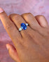 Bague Trilogie Tanzanite 6.30 carats & Diamants 0.90 carat 6.29g "Stella" - Elliade Paris