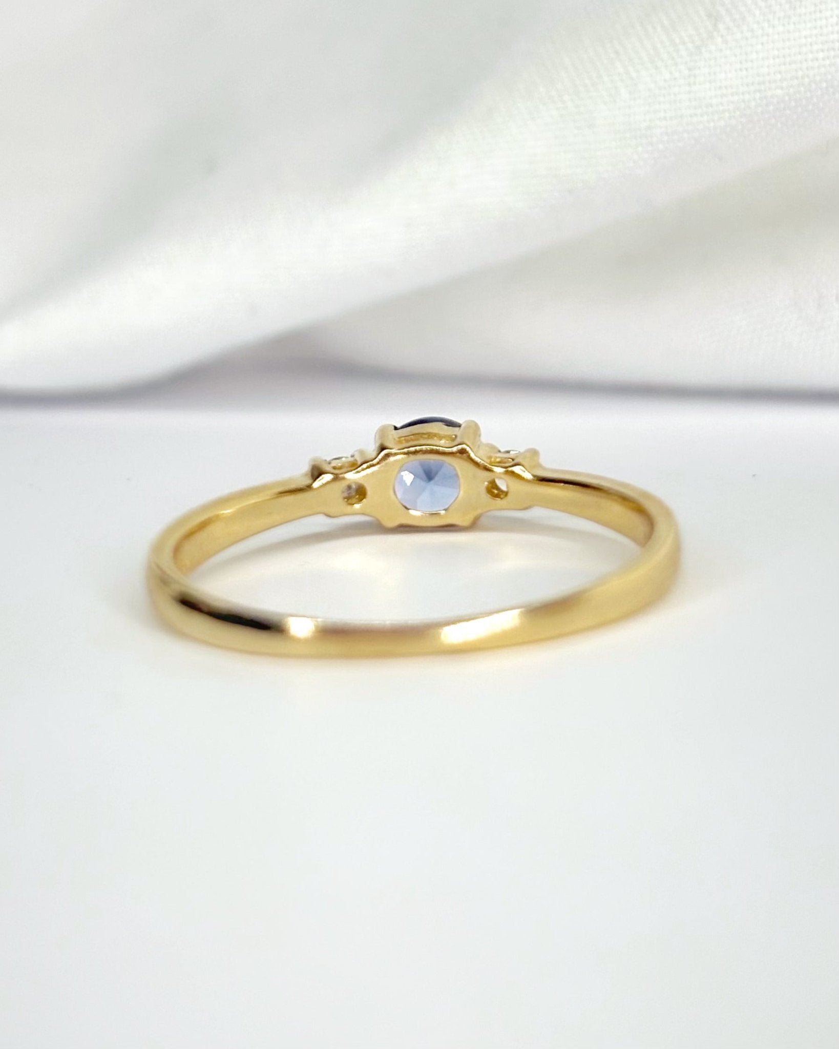 Bague Trilogie Tanzanite &amp; Diamants "Lyana" - Elliade Paris
