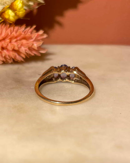 Bague Trilogie Tanzanites 1 carat &amp; Diamants &quot;Tamarra&quot; - Elliade Paris