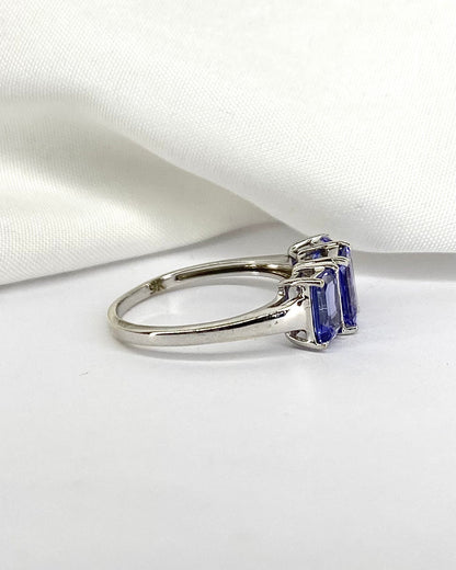 Bague Trilogie Tanzanites 2.80 carats &quot;Lilliane&quot; - Elliade Paris