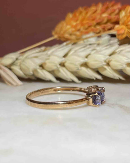 Bague Trilogie Tanzanites &quot;Belinda&quot; - Elliade Paris