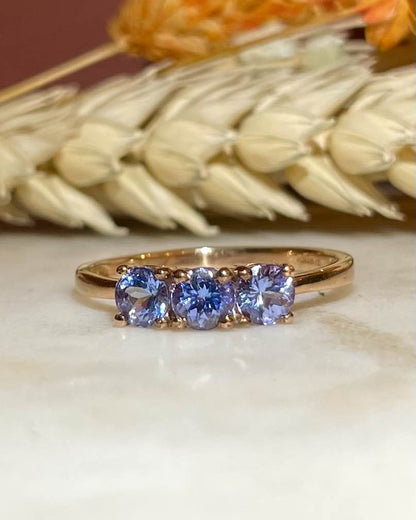 Bague Trilogie Tanzanites &quot;Belinda&quot; - Elliade Paris