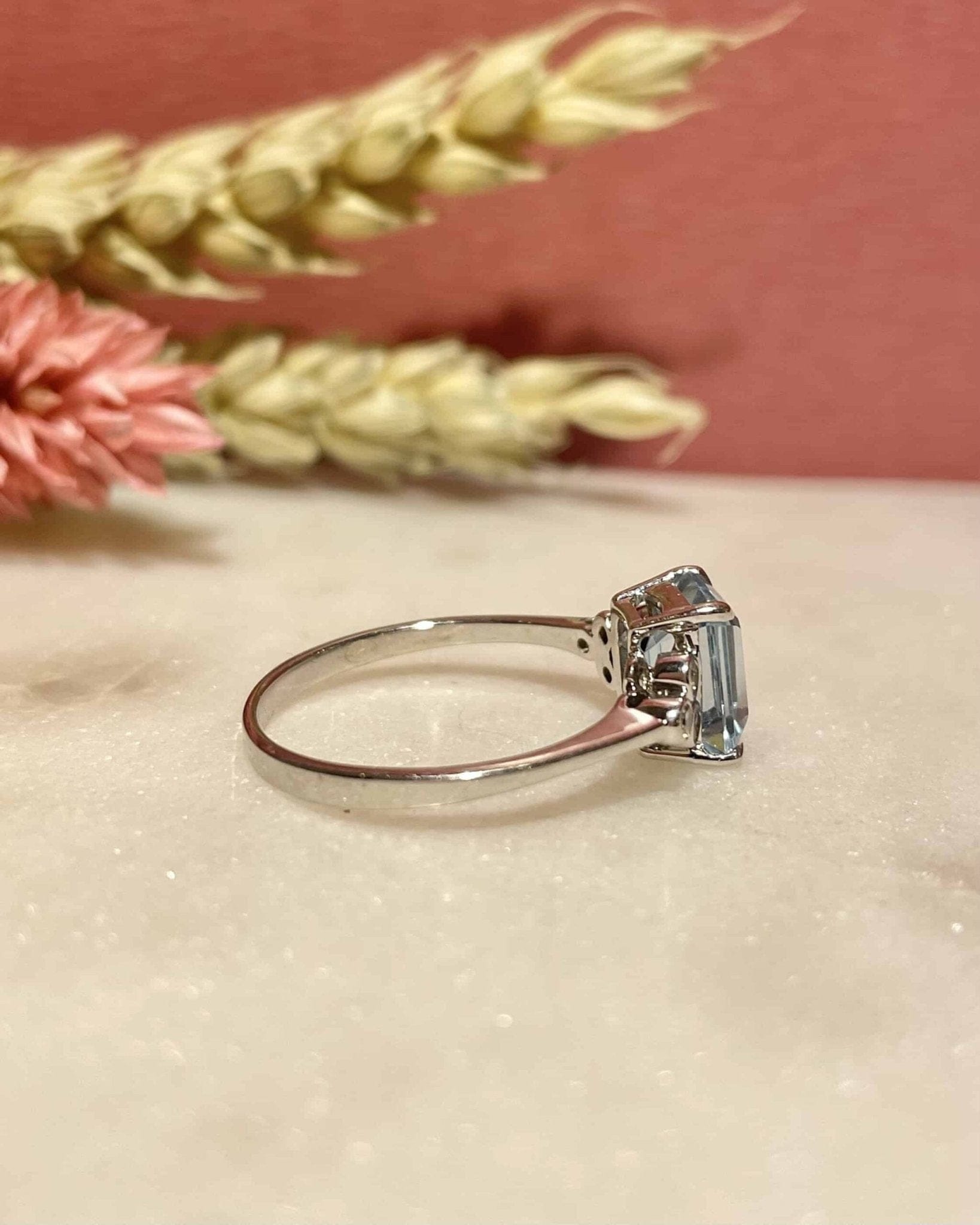 Bague Trilogie Topaze 2 carats &amp; Diamants "Noah" - Elliade Paris