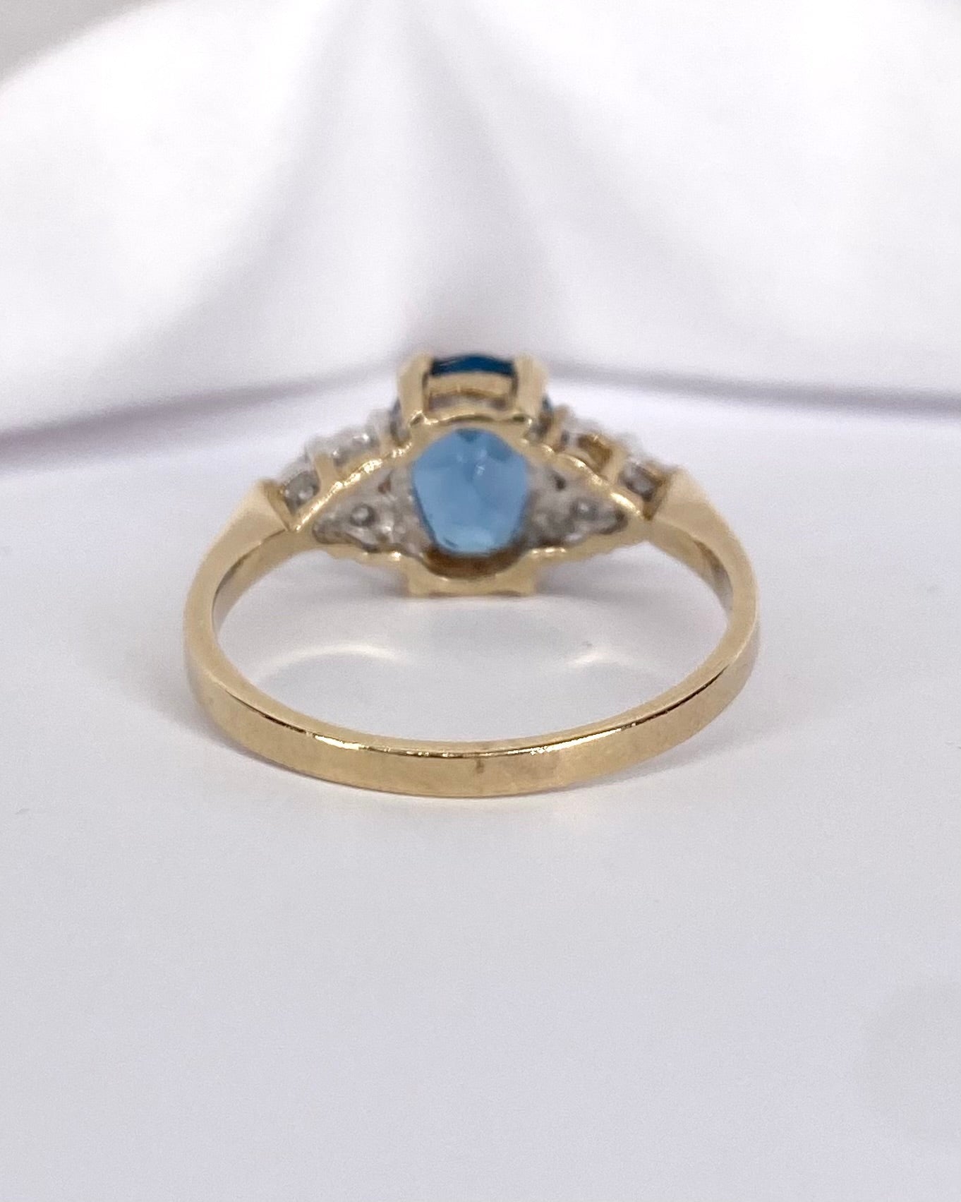 Bague Trilogie Topaze 2.30 carats &amp; Diamants "Suzie" - Elliade Paris