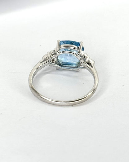 Bague Trilogie Topaze 2.90 carats &amp; Diamants "Baptistine" - Elliade Paris