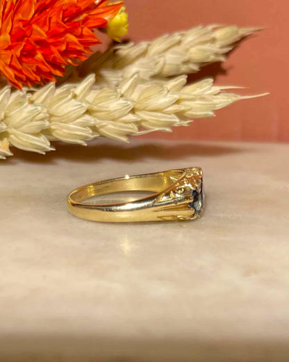 Bague Trilogie Topazes 0.72 carat &amp; Diamants &quot;Lyra&quot; - Elliade Paris