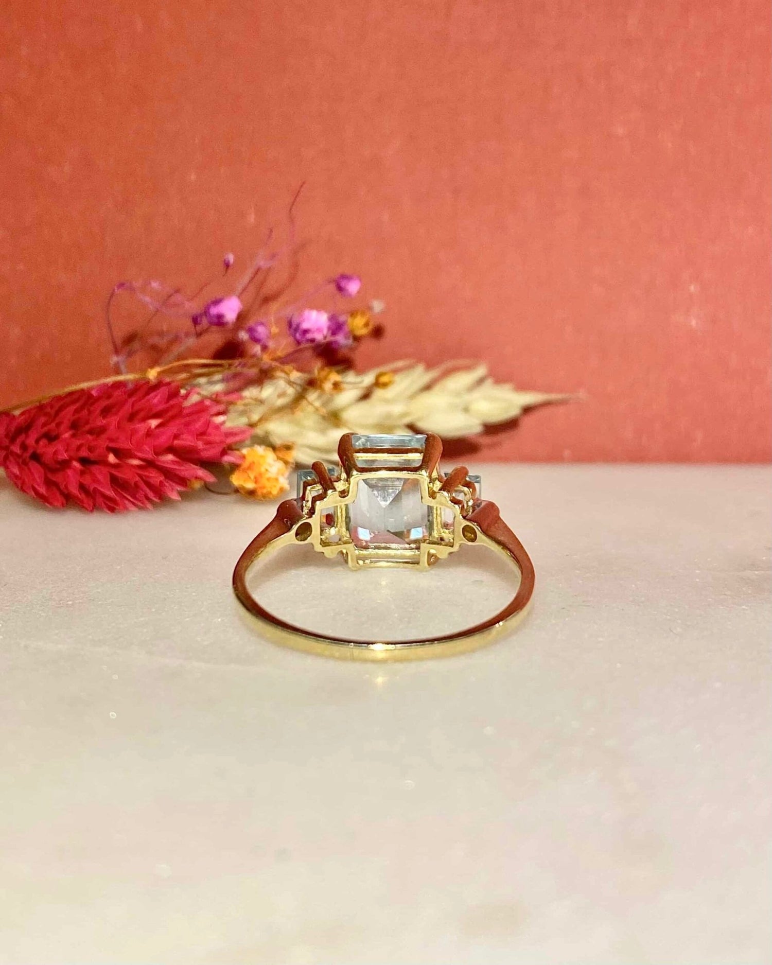 Bague Trilogie Topazes 5.66 Carats &amp; Diamants &quot;Françoise&quot; - Elliade Paris