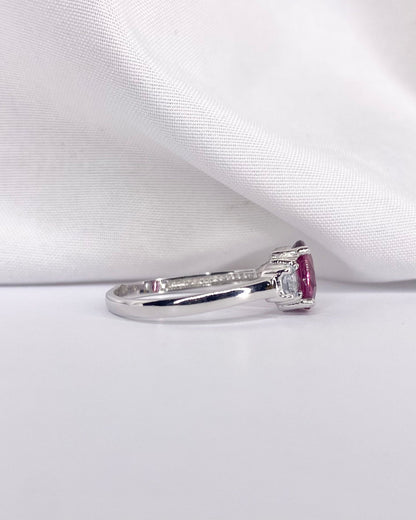 Bague Trilogie Tourmaline 1 carat &amp; 2 Aigue - Marines &quot;Valentina&quot; - Elliade Paris