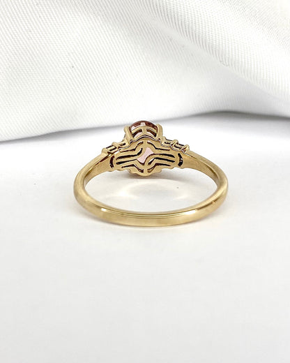 Bague Trilogie Tourmaline 1.10 carat &amp; Diamants "Sara" - Elliade Paris