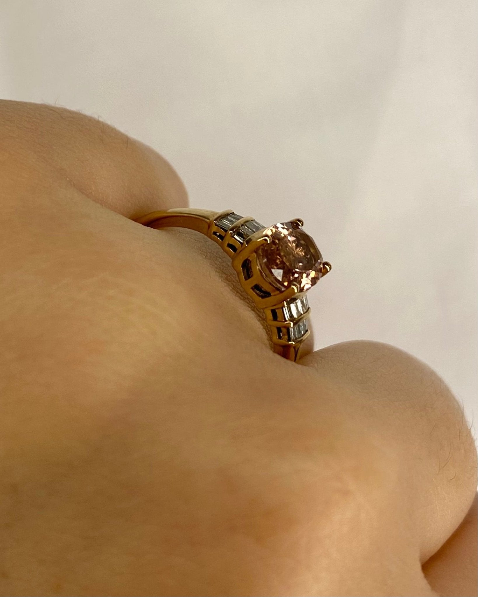 Bague Trilogie Tourmaline 1.10 carat &amp; Diamants "Sara" - Elliade Paris