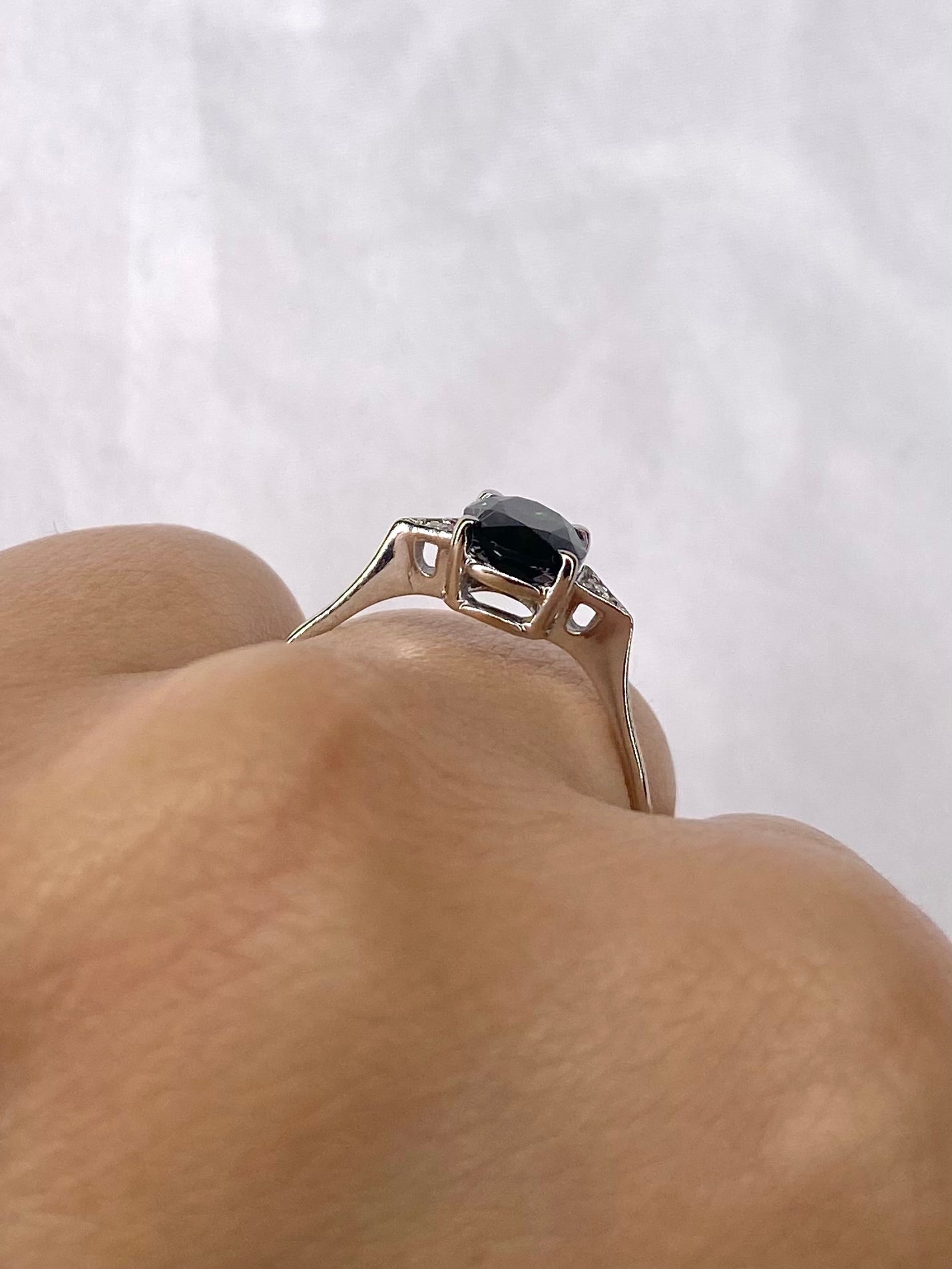 Bague Trilogie Tourmaline 1.25 carat &amp; Diamants "Marina" - Elliade Paris