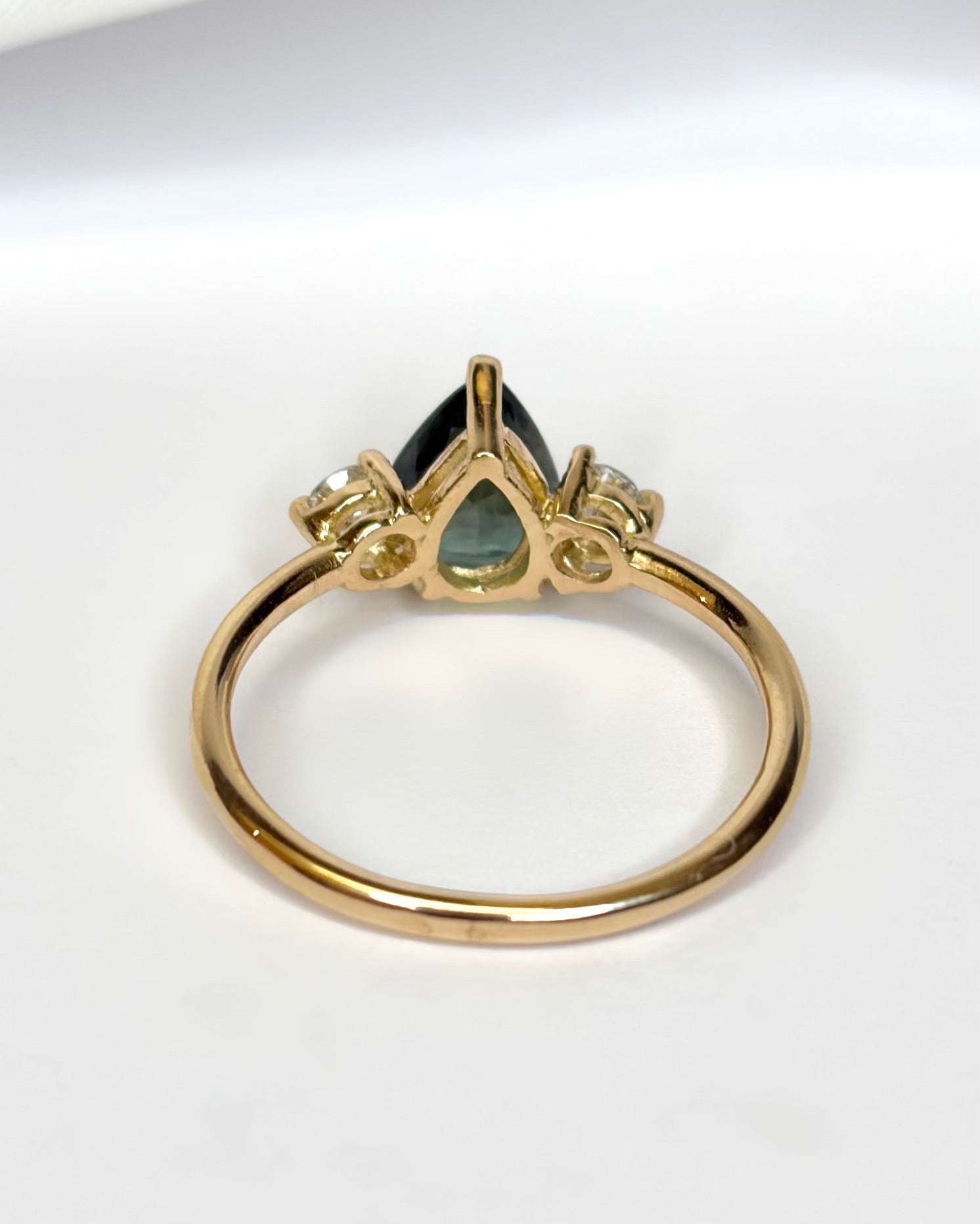 Bague Trilogie Tourmaline 1.33 carat &amp; Diamants "Virginie" - Elliade Paris