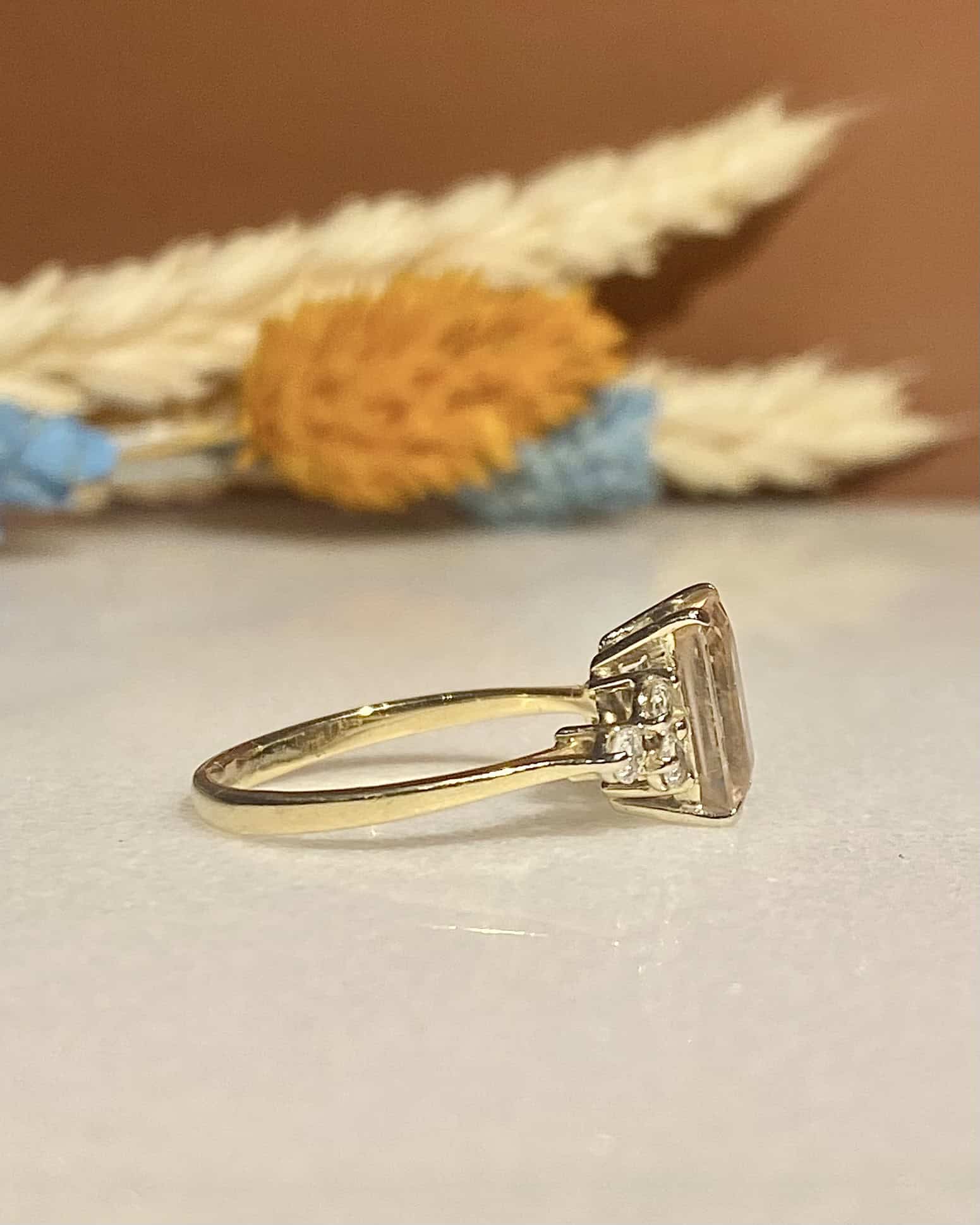 Bague Trilogie Tourmaline 1.80 Carat &amp; Diamants “Lola” - Elliade Paris