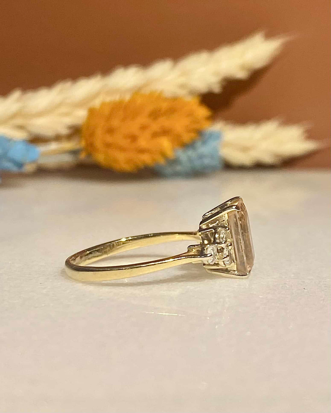 Bague Trilogie Tourmaline 1.80 Carat &amp; Diamants “Lola” - Elliade Paris